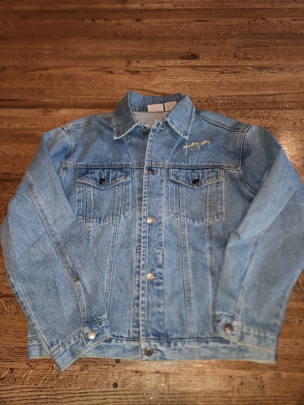 Vintage Denim Jacket embroidered  Mickey Gilley, Branso MO